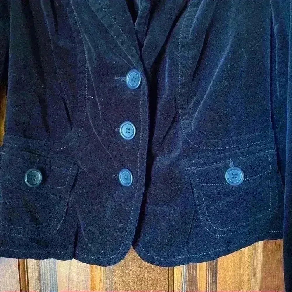 G.H. Bass &Co. Stretch Black Velvet  Blazer Size S - Picture 8 of 11